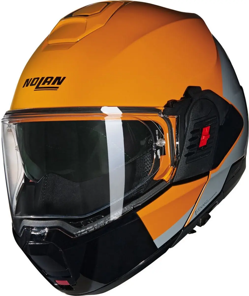 Nolan N120-1 Grafo 350 Oranje Grijs Zwart Glossy Systeemhelm
