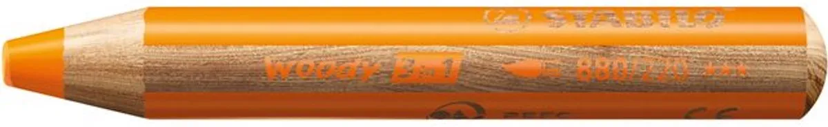 STABILO Woody 3-in-1 Potlood - Oranje - 5 Stuks