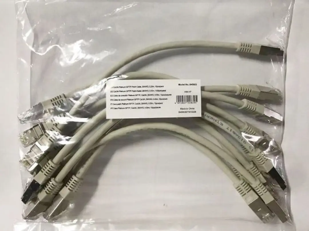 Equip CAT6A S/FTP Patchkabel 0.25m - 10 Stuks - afbeelding 4 van 4