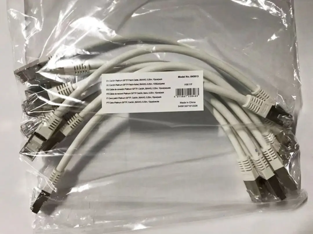Equip CAT6A S/FTP Patchkabel 0.25m - 10 Stuks - afbeelding 2 van 4