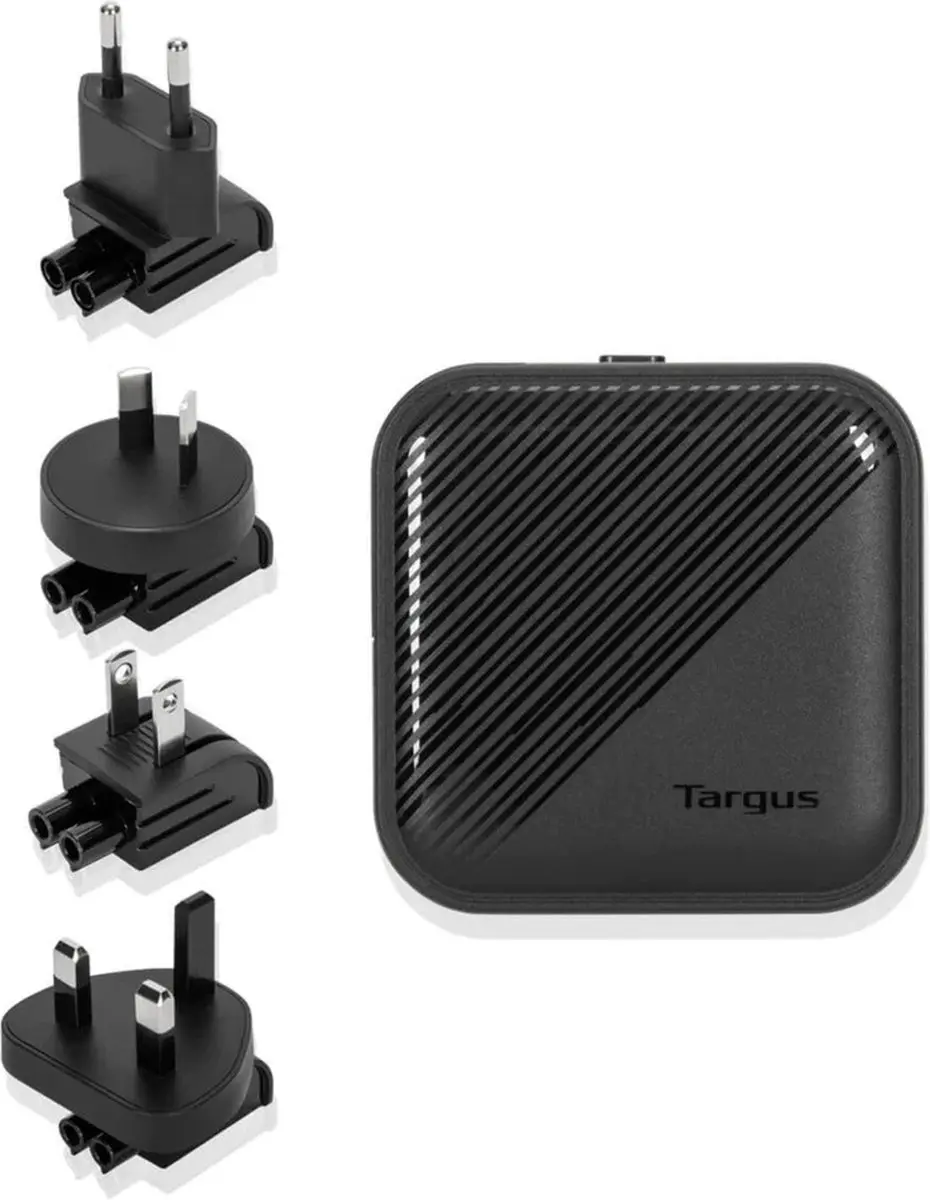 Targus APA803GL Wandoplader 65W - 2x USB-C - Zwart - afbeelding 6 van 6