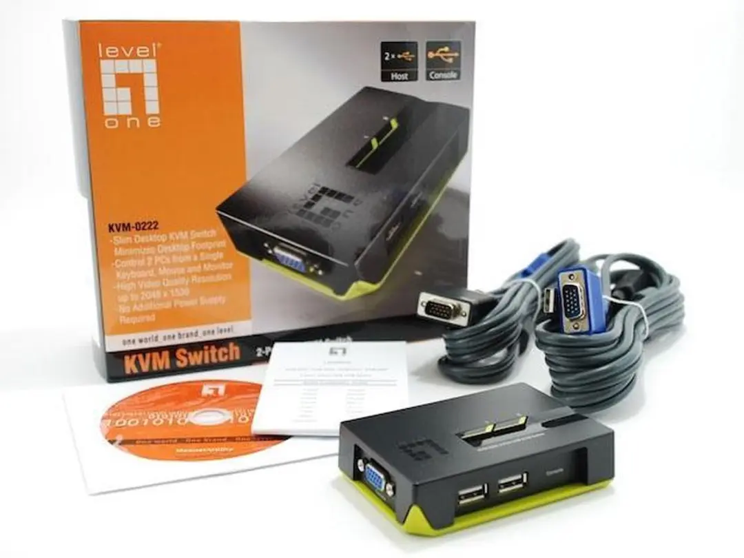 LevelOne KVM-0222 2-Port USB KVM Switch