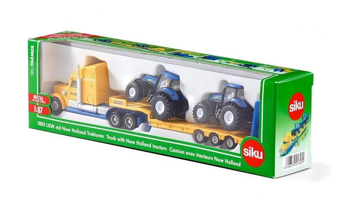 SIKU 1805 Vrachtwagen New Holland 1:87 - Geel/blauw