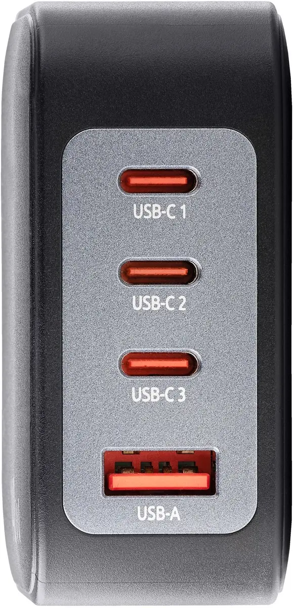 Intenso W140A3C+C520C GaN Netvoeding 140W - USB-C Kabel 2m - Zwart