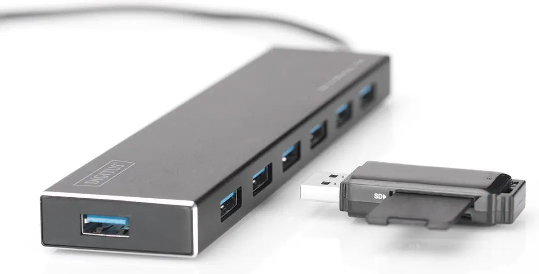 Digitus DA-70241-1 USB 3.0 Hub 7 Poorten - Zwart - afbeelding 5 van 6