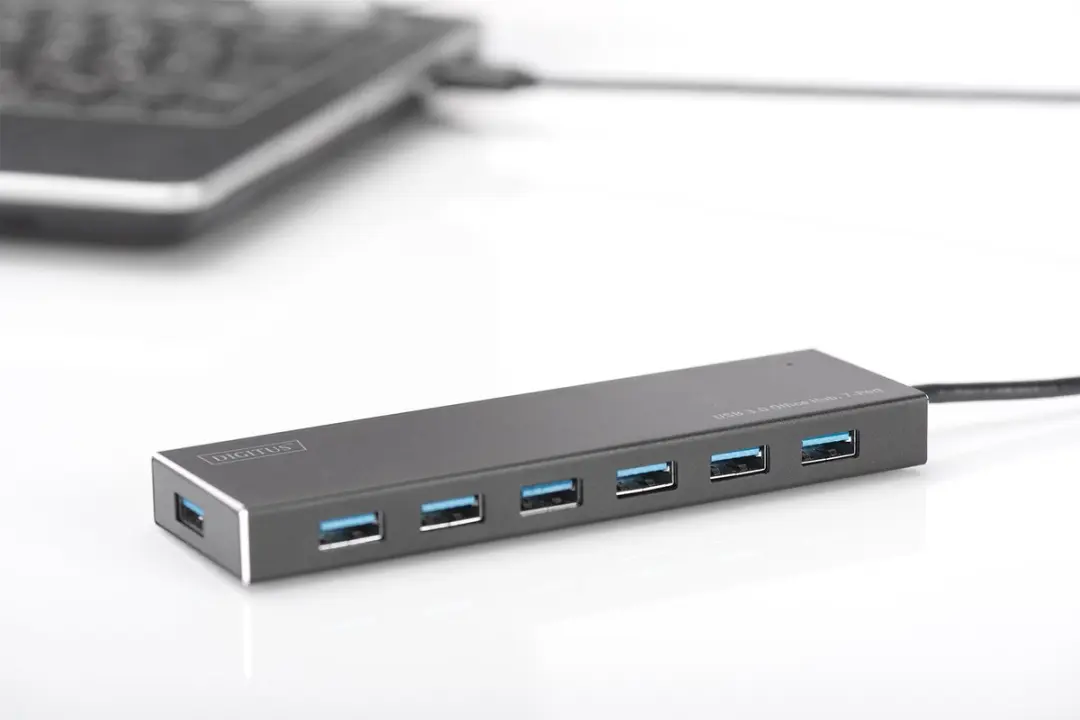 Digitus DA-70241-1 USB 3.0 Hub 7 Poorten - Zwart - afbeelding 2 van 6