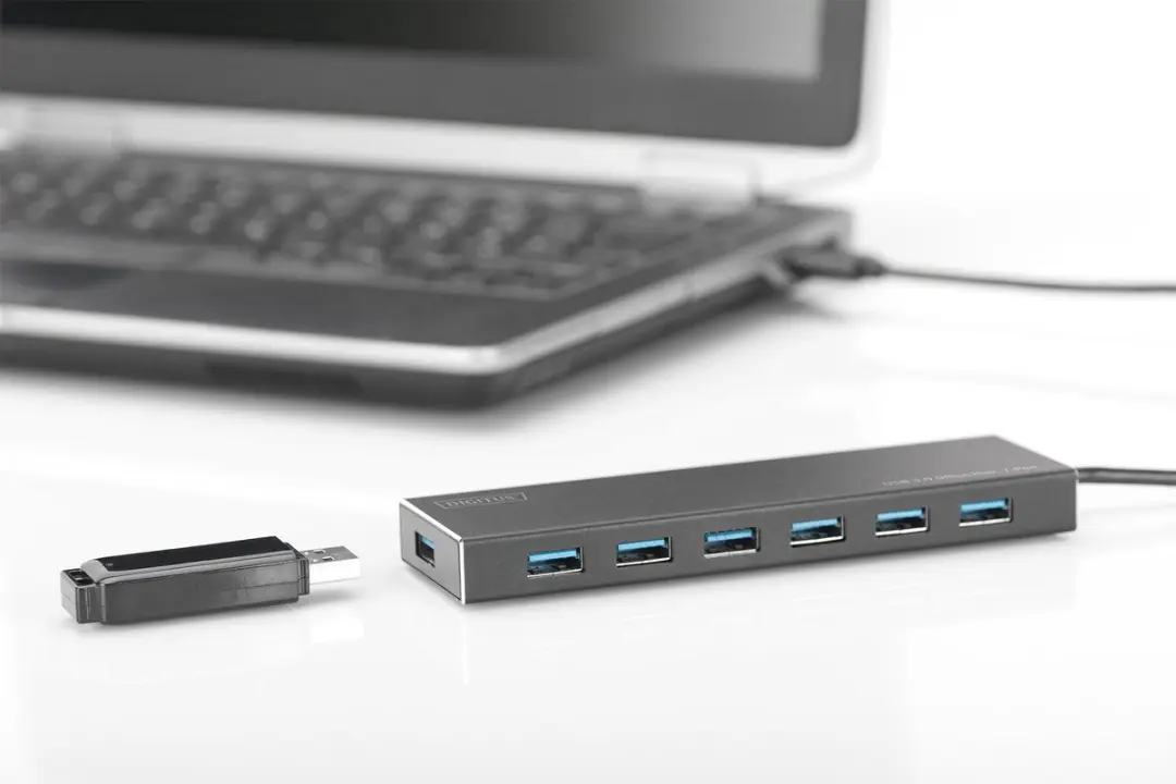 Digitus DA-70241-1 USB 3.0 Hub 7 Poorten - Zwart - afbeelding 3 van 6