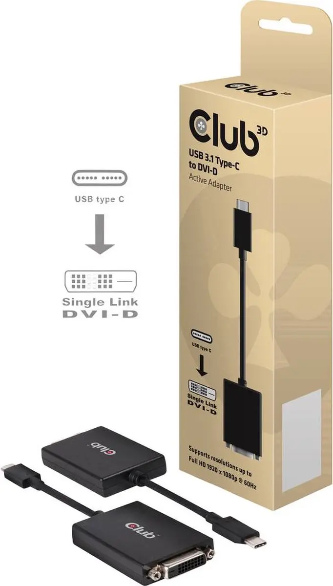Club 3D USB3.1 Type C DVI-D Active