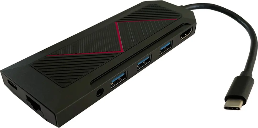 LC Power LC-HUB-C-MULTI-6-RGB USB Hub - 6 Poorten - 5Gbps - Zwart