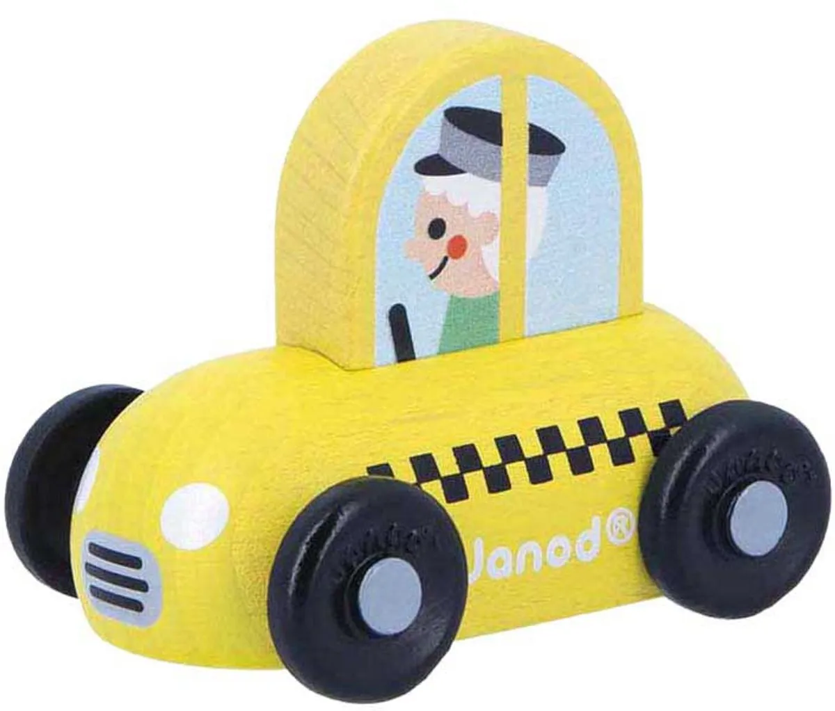 Janod Cross Roads Houten Taxi 11.5914 - Geel