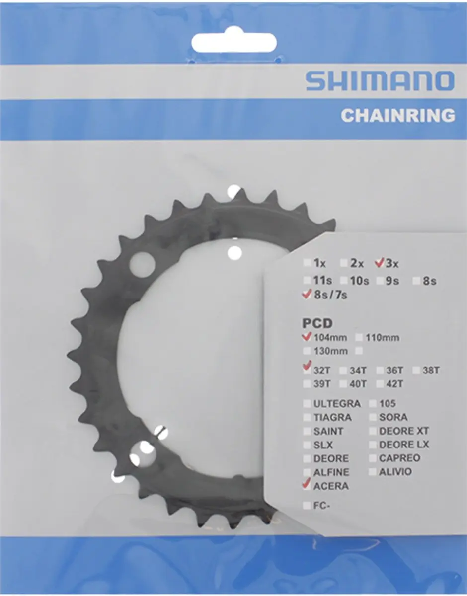 Shimano Kett Blad 32T Acera - Zwart - afbeelding 2 van 5