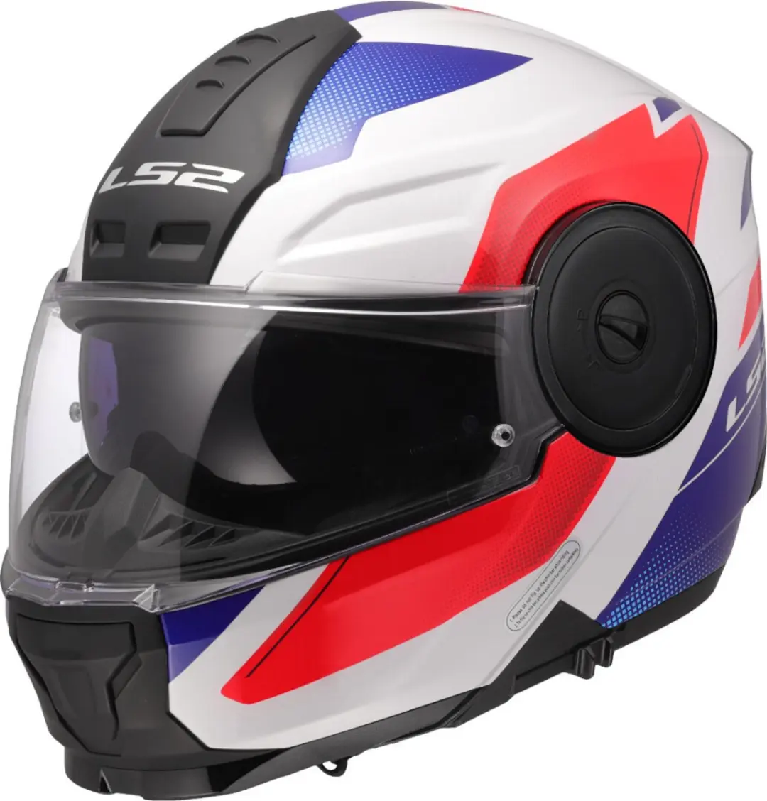 LS2 FF902 Scope II Duria Wit Blauw Rood 06 Systeemhelm