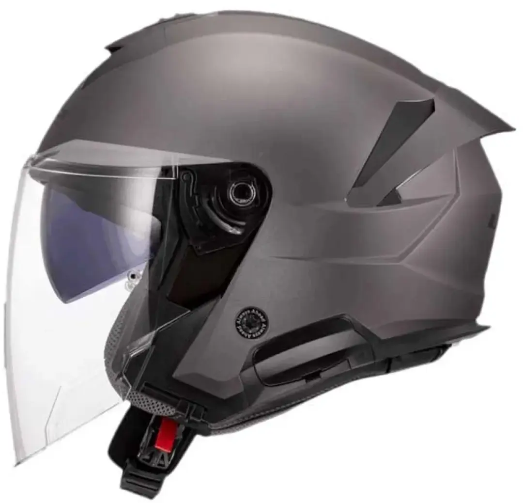 LS2 OF618 Verso II Solid Mat Titanium Jethelm - Grijs