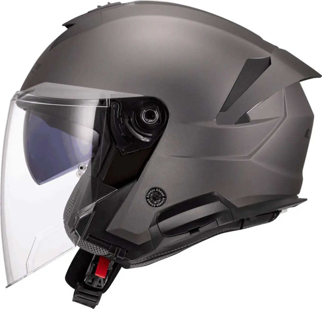 LS2 OF618 Verso II Solid Mat Titanium Jethelm - Grijs