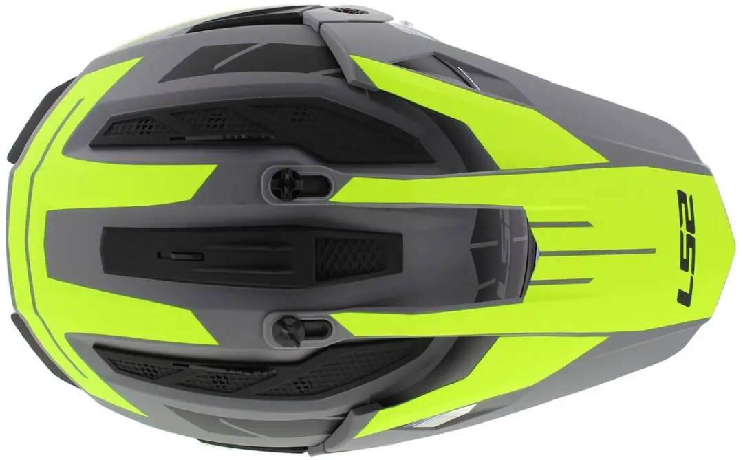 LS2 MX702 Pioneer II Adventure Helm - XS - Grijs/Fluo Geel