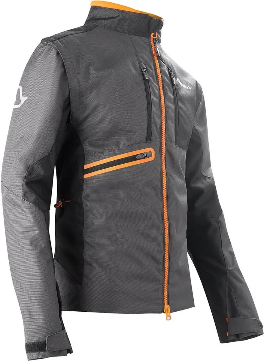 Acerbis Enduro One Zwart Oranje Textiele Motorjas