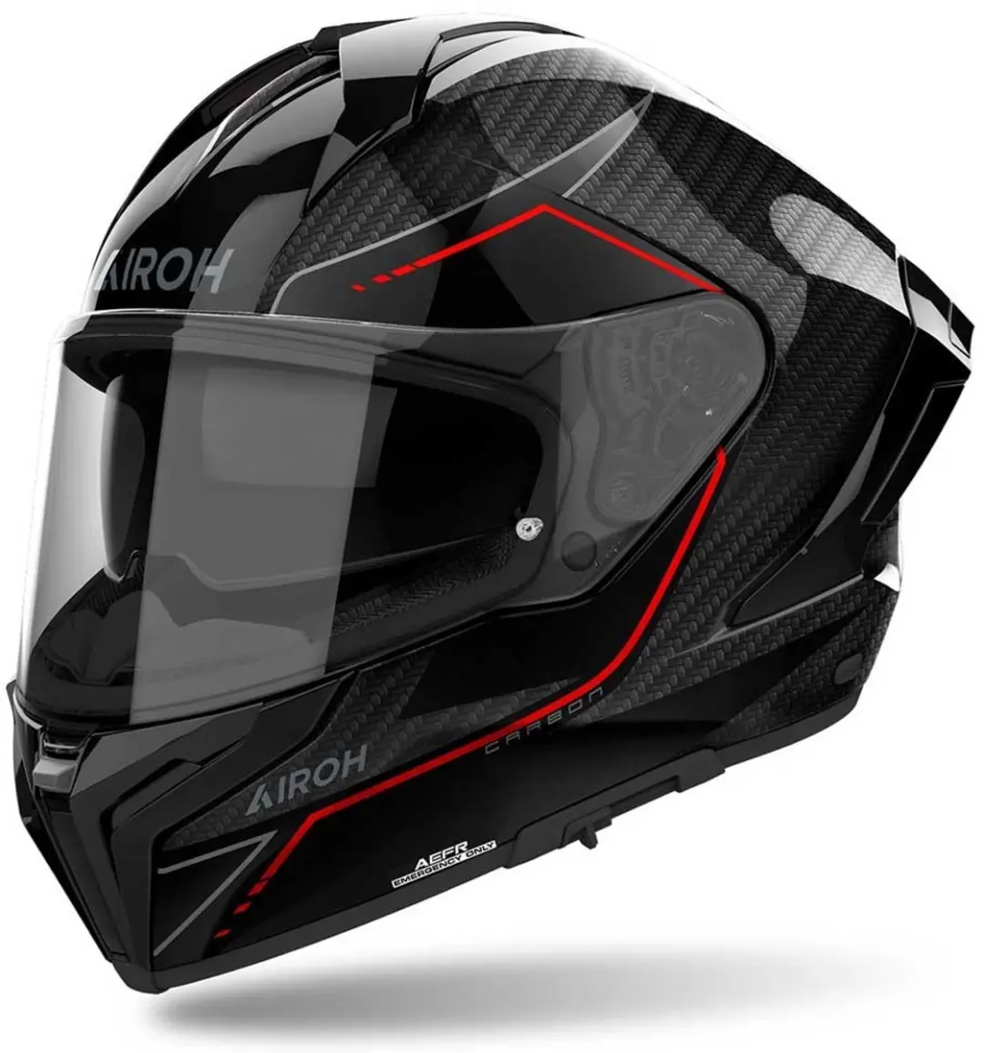 Airoh Matryx Carbon Helm - L - Schwarz/Rot