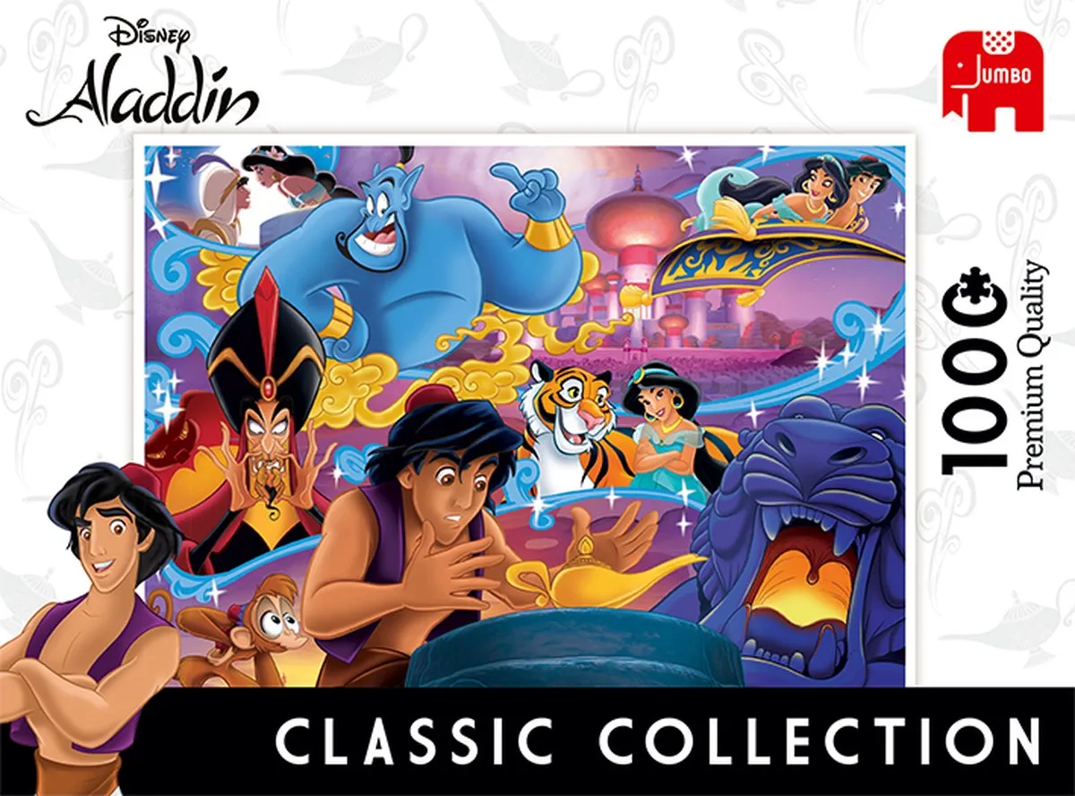 Jumbo Disney Classic Collection Aladdin Legpuzzel 1000 Stuks - Meerkleurig