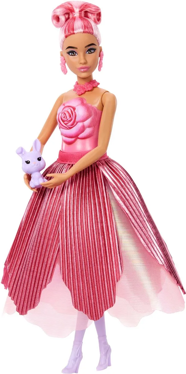 Barbie Petal Pop Modepop JMF59 - Roze Jurk