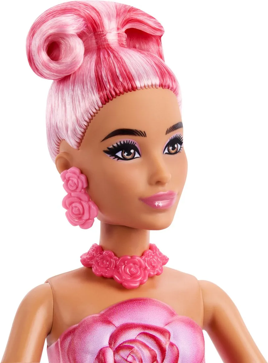 Barbie Petal Pop Modepop JMF59 - Roze Jurk