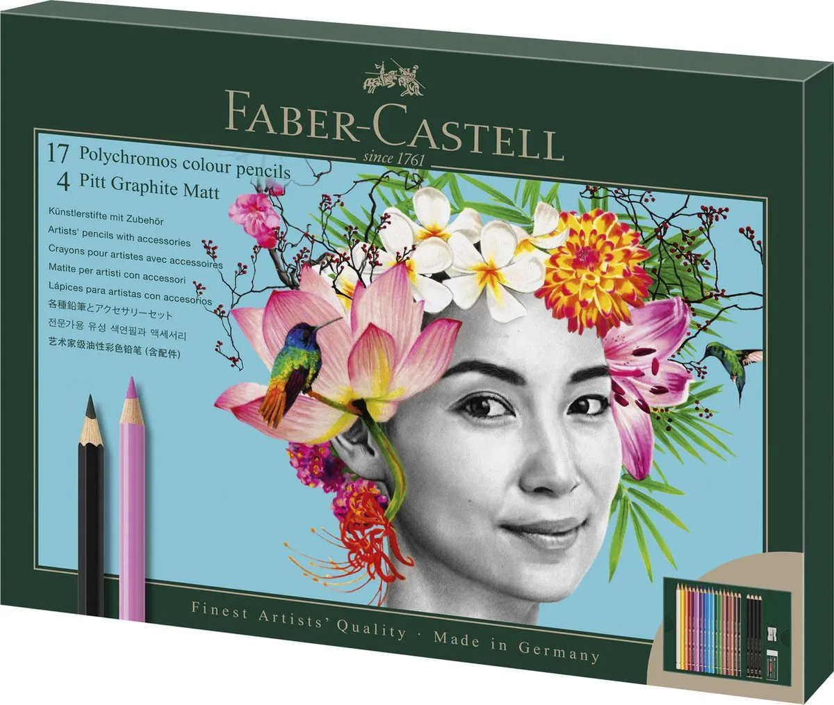 Faber-Castell Polychromos & Pitt Grafiet Mat Tekenset 23-delig