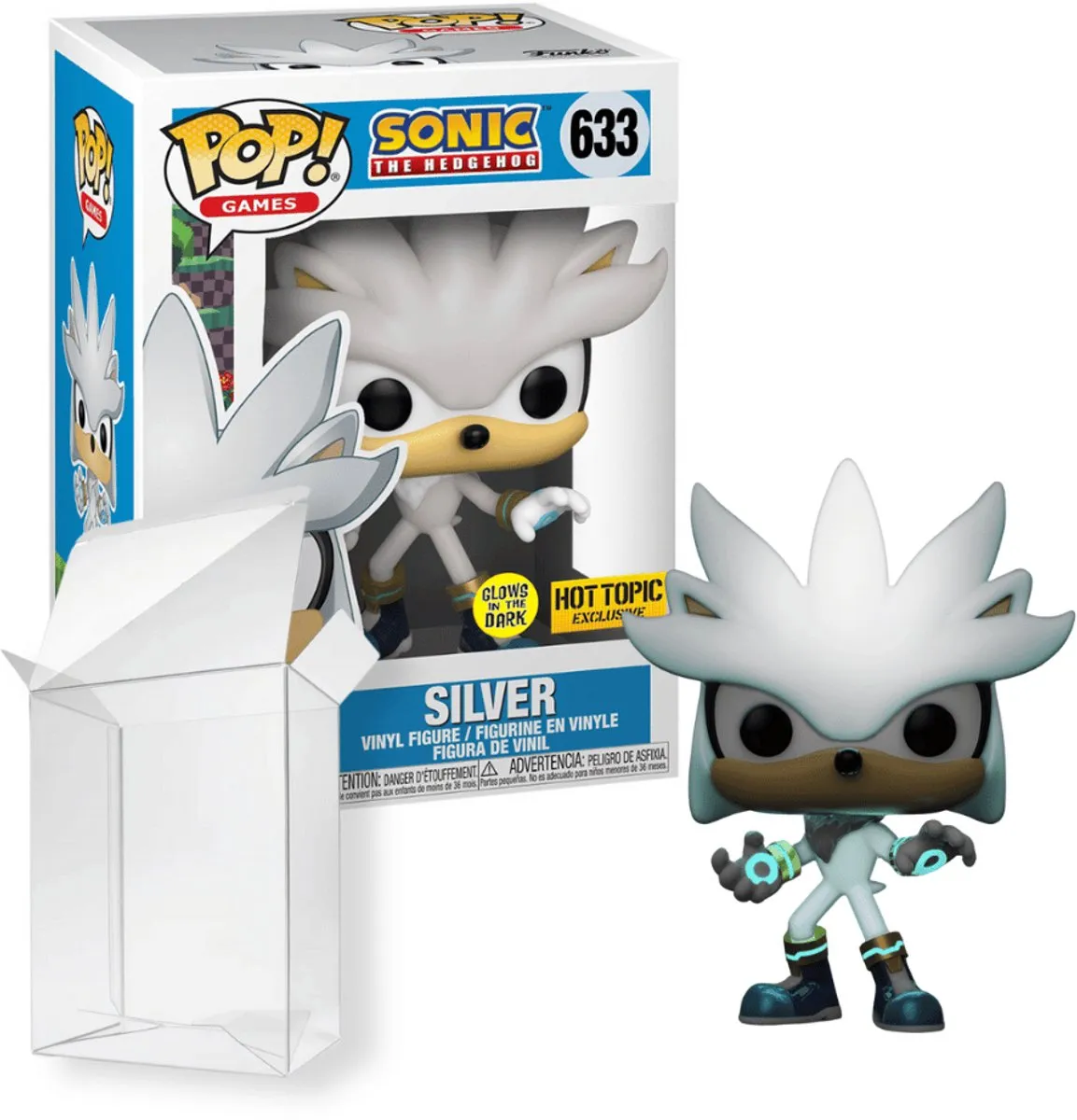Funko POP! Games Sonic The Hedgehog Silver #633 - Multicolor
