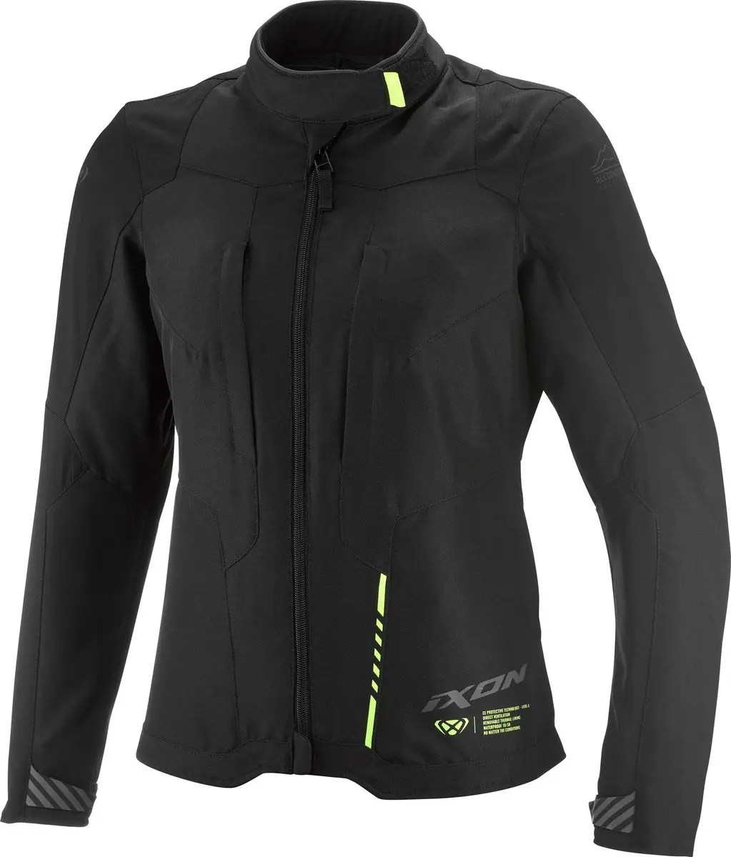 IXON Tyr Waterdichte Dames Motorparka - Zwart/Grijs/Rozem