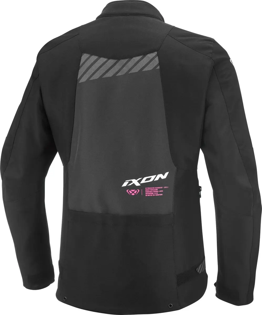 IXON Tyr Waterdichte Dames Motorparka - Zwart/Grijs/Rozem
