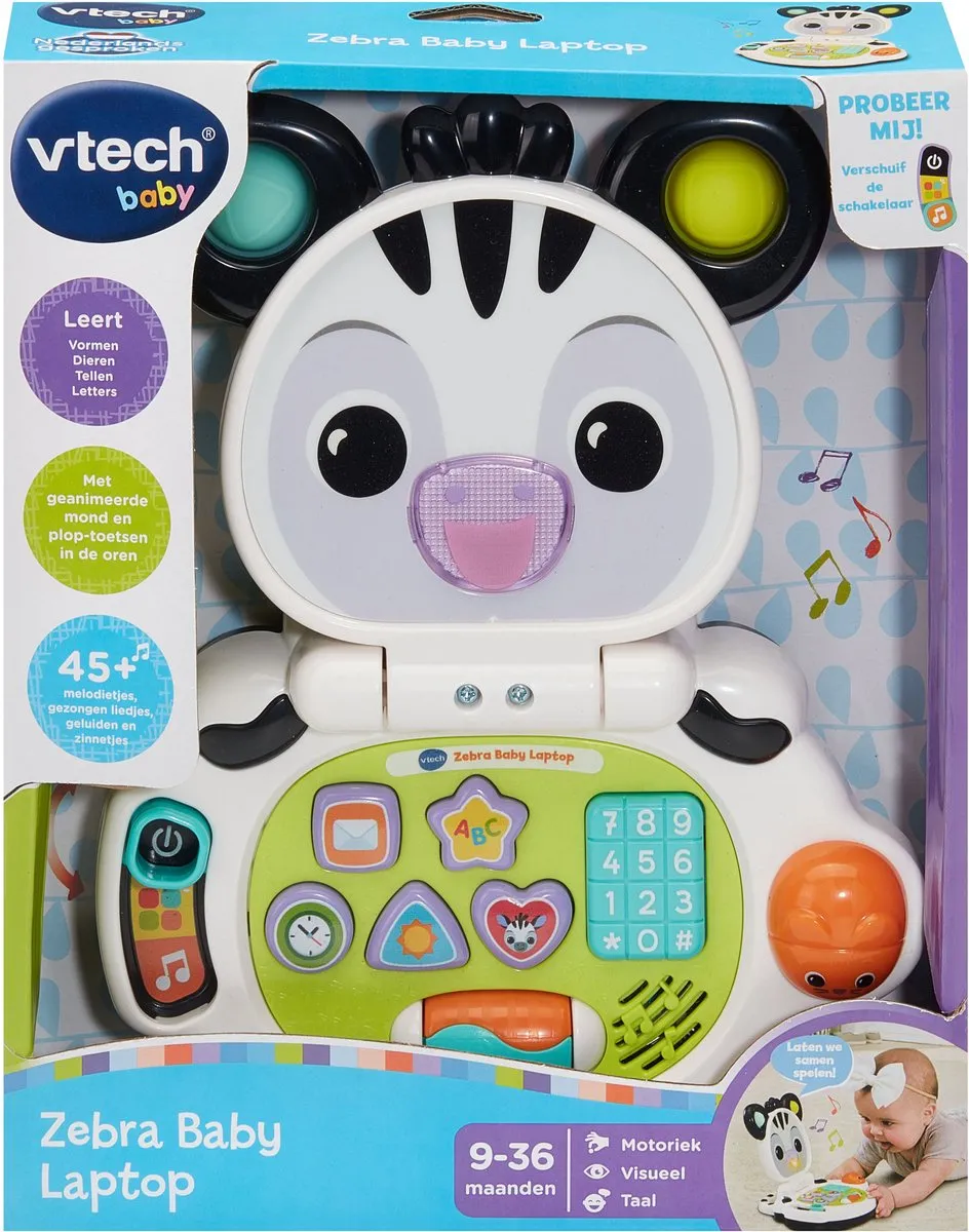 Vtech Zebra Baby Laptop - Multi