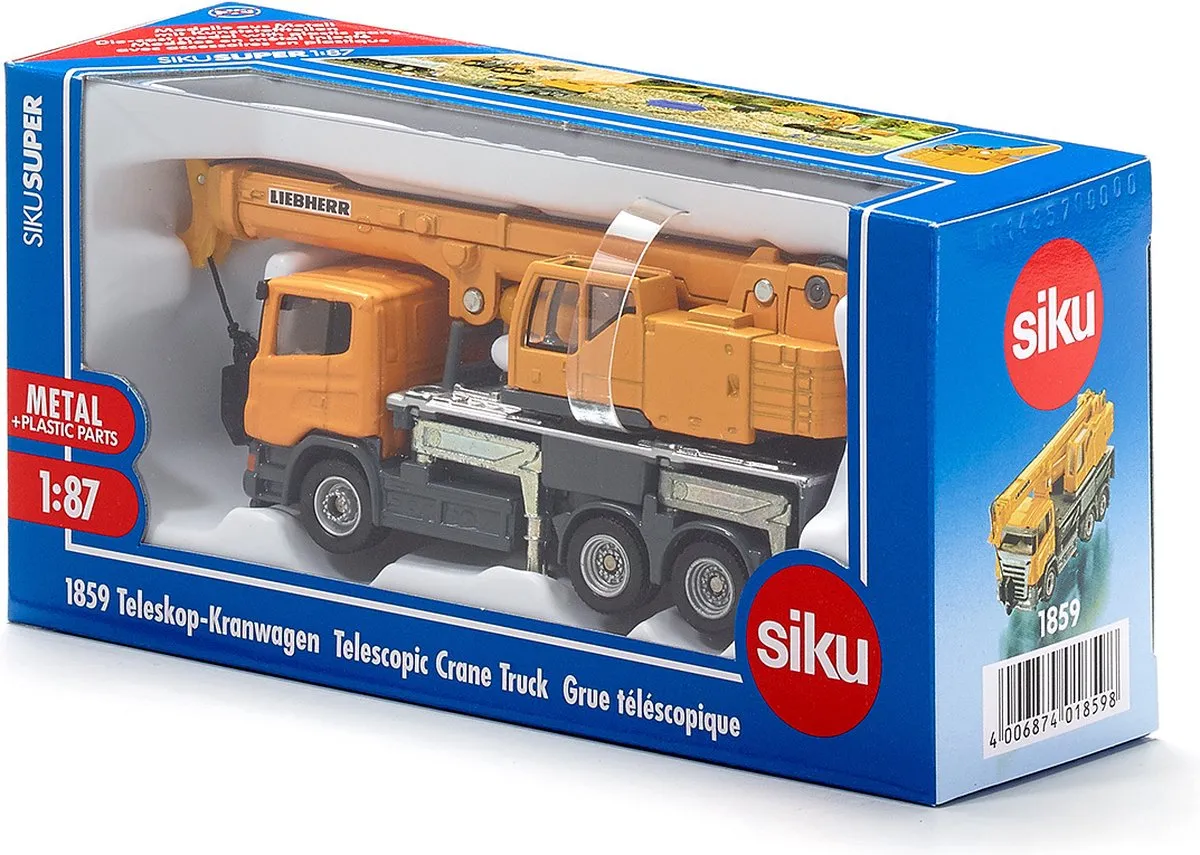 SIKU 1859 Liebherr Telescopische Kraanwagen - Geel
