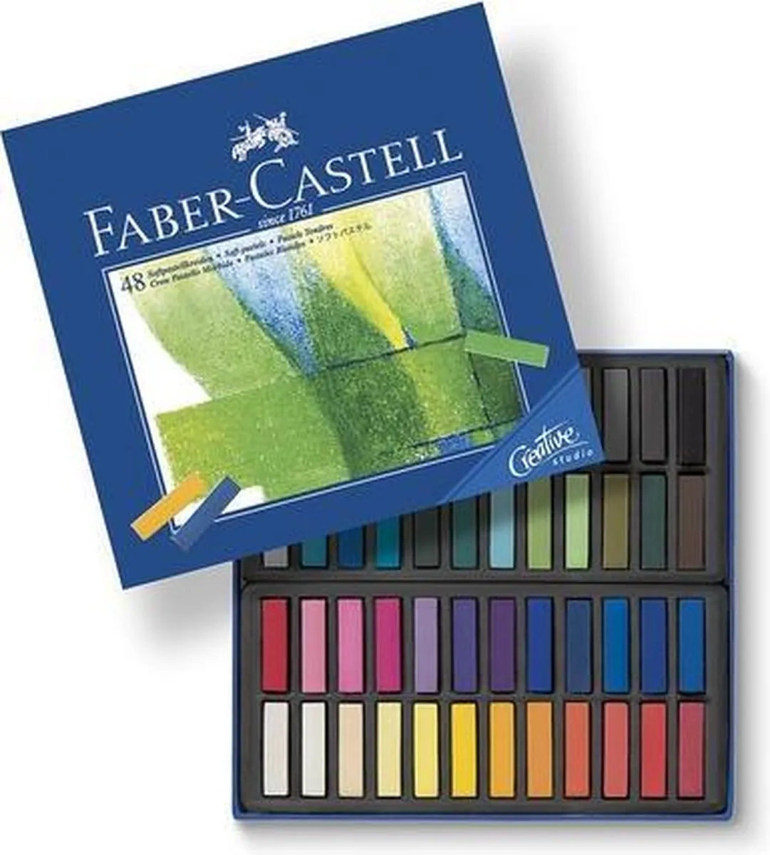 Faber-Castell Pastelkrijt Halve Lengte - 48 Stuks