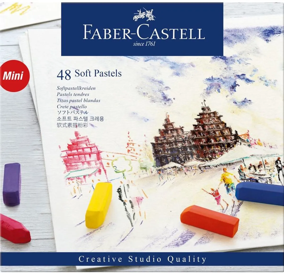 Faber-Castell Pastelkrijt Halve Lengte - 48 Stuks
