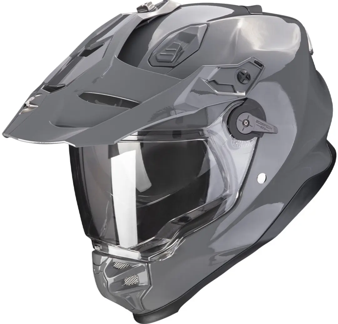 Scorpion ADF-9000 Air Solid Cement Grijs Adventure Helm - XS