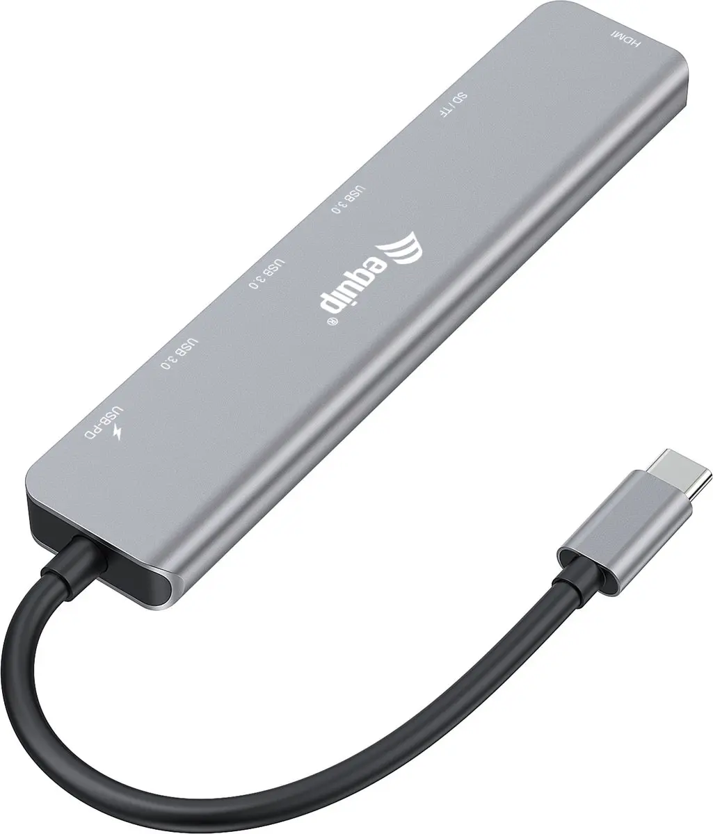 Equip 133494 USB-C Dock 7-in-1 - HDMI 4K - Zilver - afbeelding 2 van 6