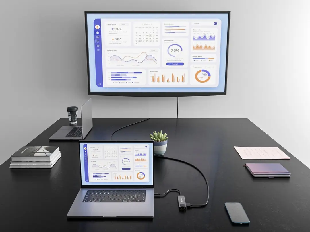 Equip 133489 USB-C 5-in-1 Adapter - HDMI/Gigabit LAN/USB 3.2 - 100W - Grijs - afbeelding 3 van 6