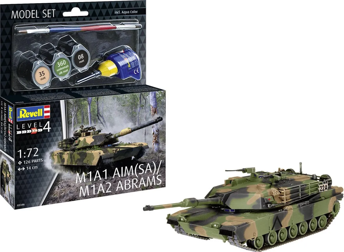 Revell M1A1 AIM/ M1A2 Abrams Tank Modelbouwpakket 1:72