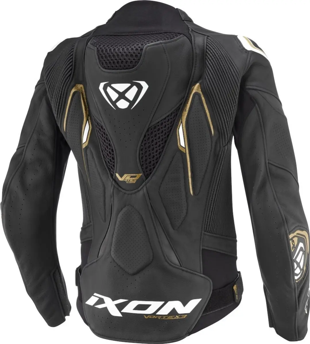 IXON Vortex 3 Dames Motorjas L - Zwart/Goud/Wit