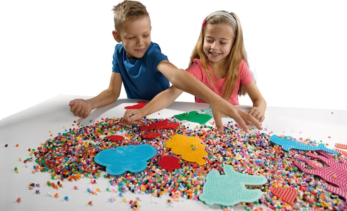 SES Creative Beedz Strijkkralen Grondplaten - 2 Stuks - Rond & Vierkant