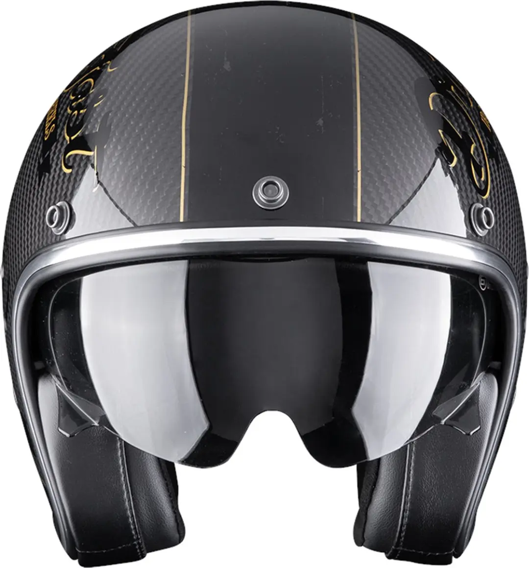 Scorpion Belfast Evo Carbon Zippy Jethelm M - Zwart/Goud
