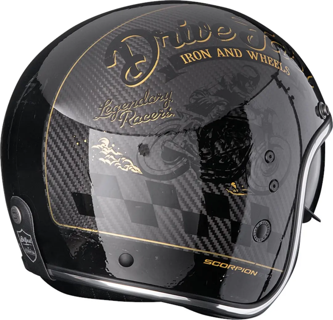 Scorpion Belfast Evo Carbon Zippy Jethelm M - Zwart/Goud