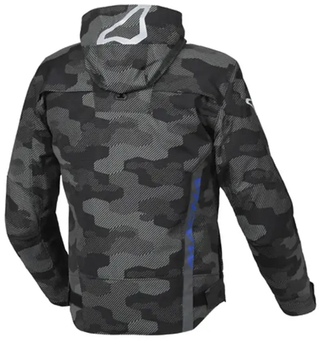 Macna Riggor Textile Waterproof Jas - Zwart/Blauw