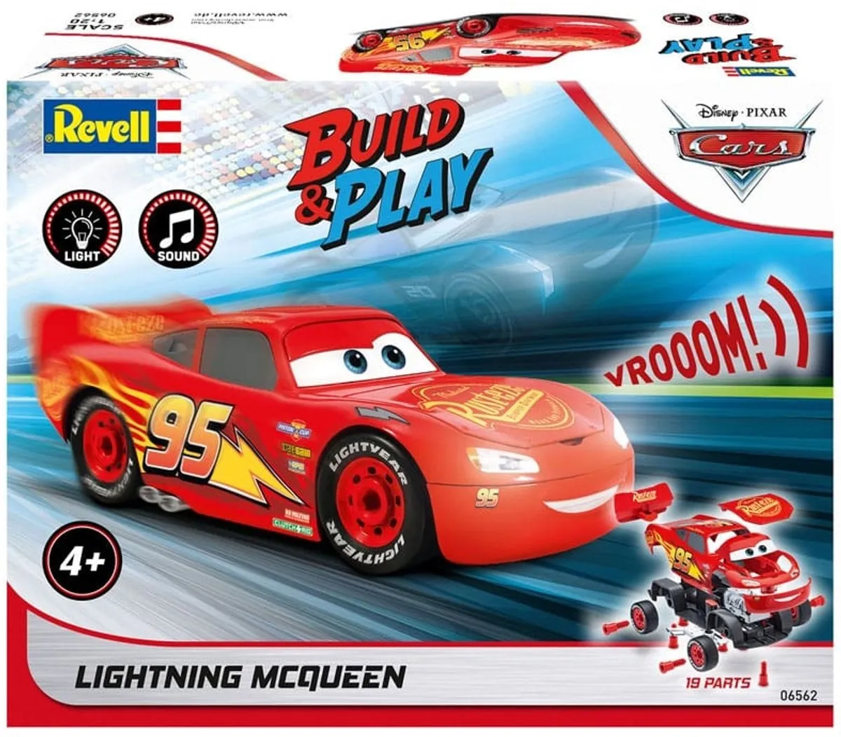 Revell 06562 Modelbouwpakket Lightning McQueen Disney Cars - 1:20 - 19 Onderdelen