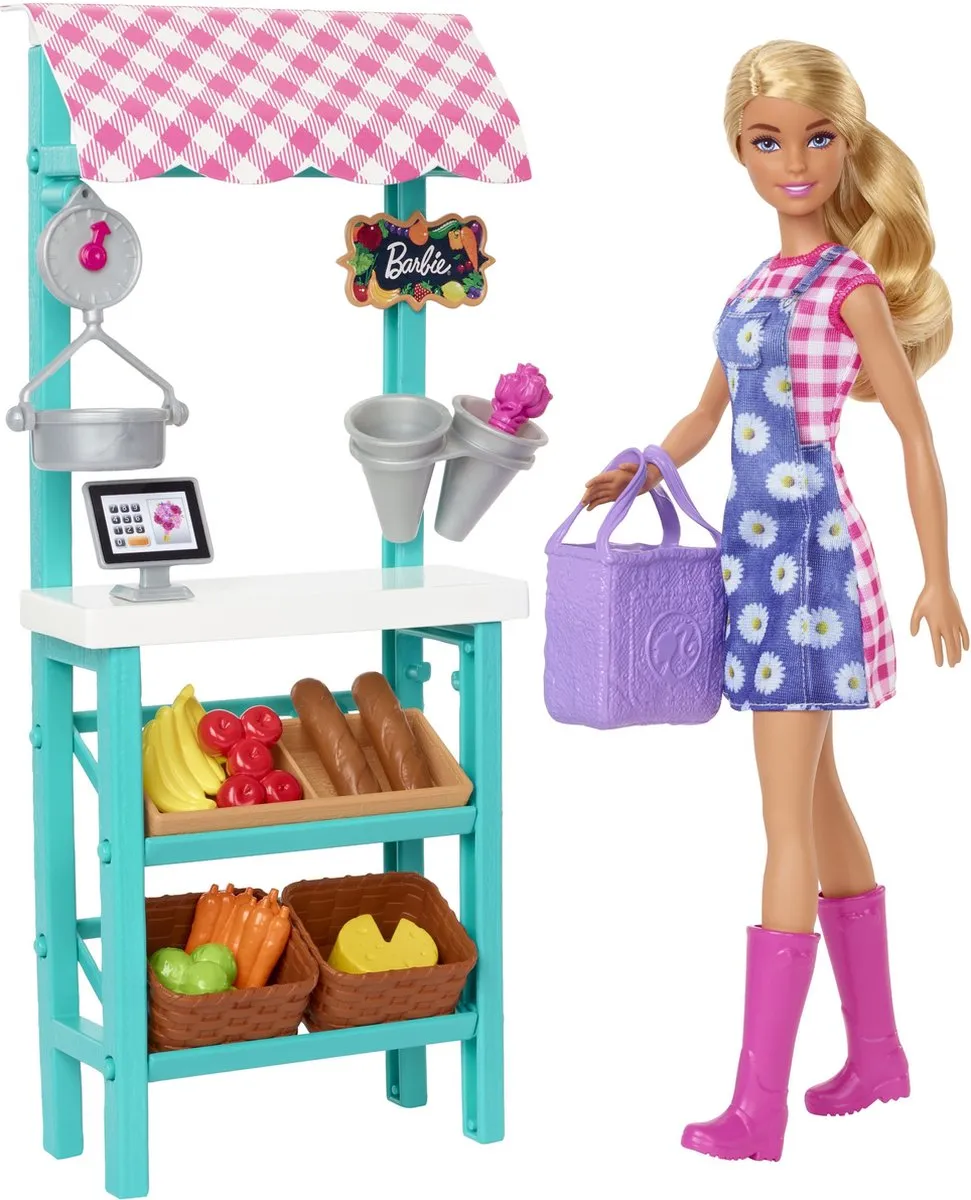 Barbie Boerenmarkt Speelfigurenset HCN22 - Multicolor - afbeelding 6 van 6