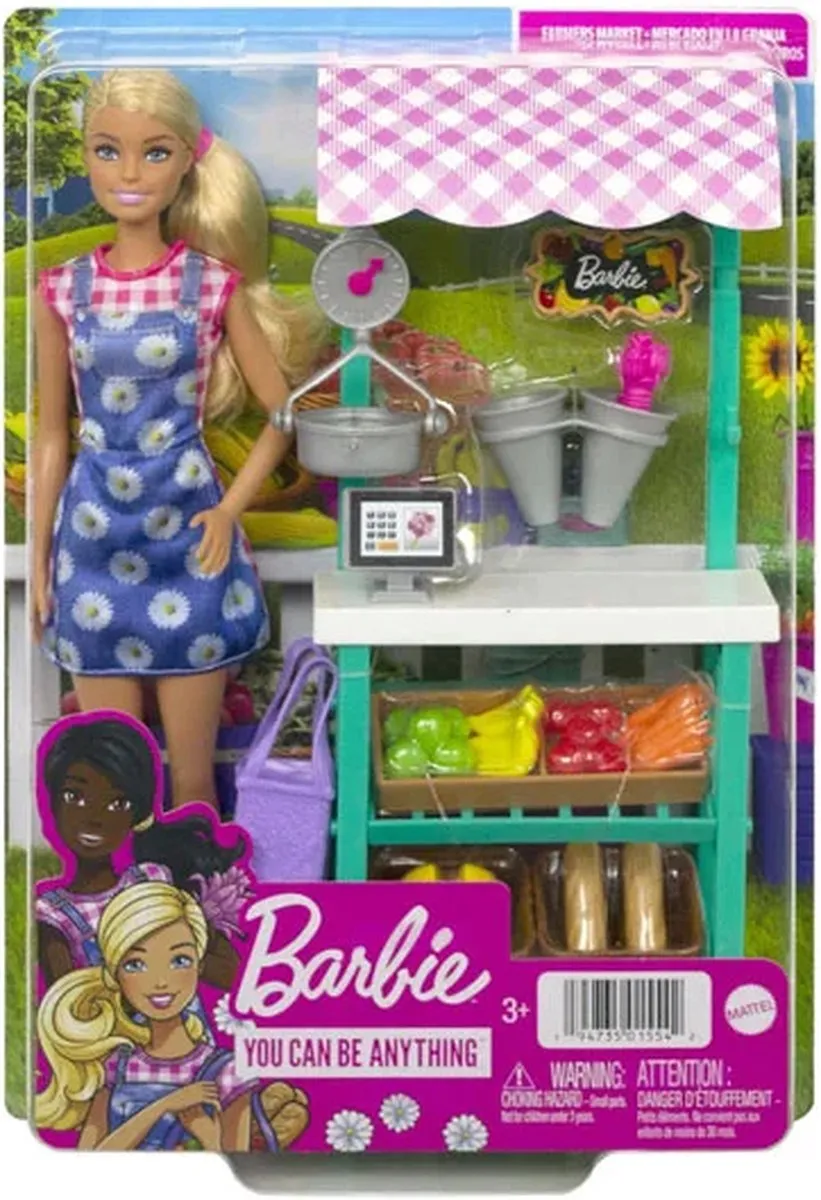 Barbie Boerenmarkt Speelfigurenset HCN22 - Multicolor - afbeelding 4 van 6