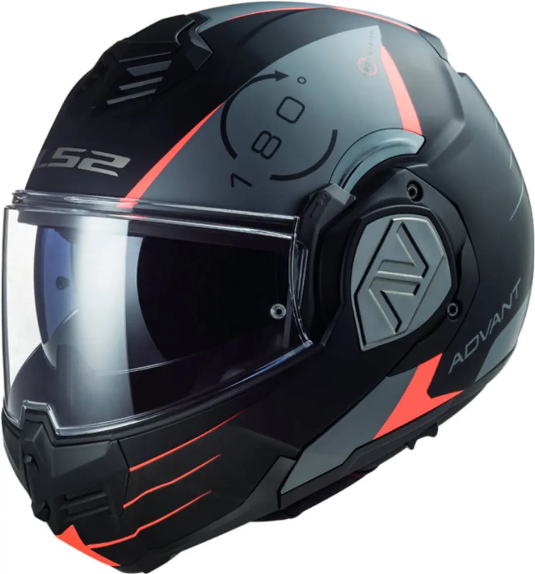 LS2 FF906 Advant Codex Mat Zwart Titanium Systeemhelm XS