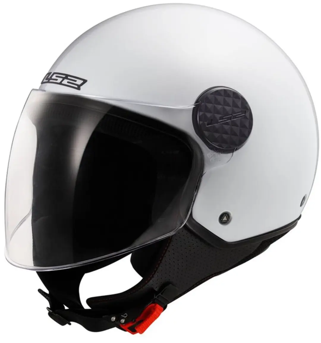 LS2 OF558 Sphere Lux II Solid Glanzend Wit Jethelm