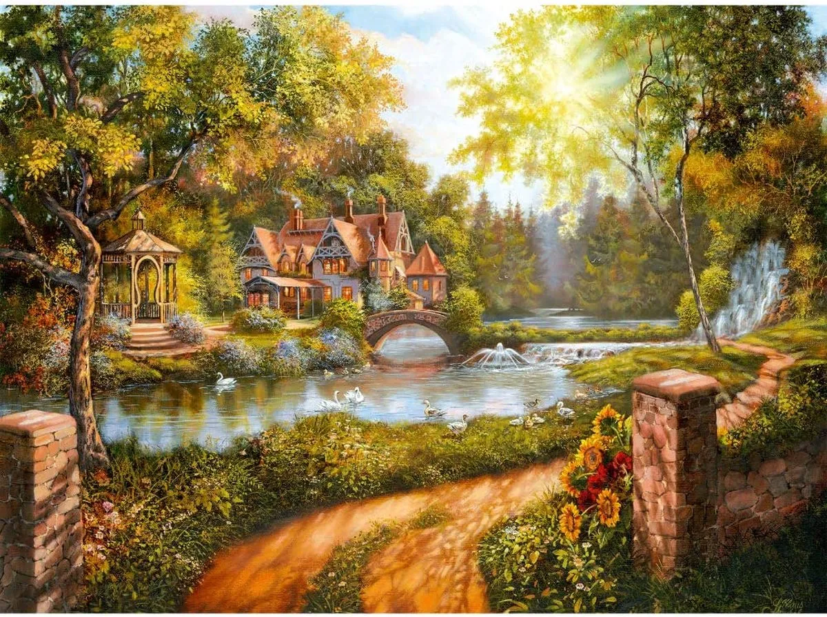 Ravensburger Cottage by the River Puzzel 500 Stuks