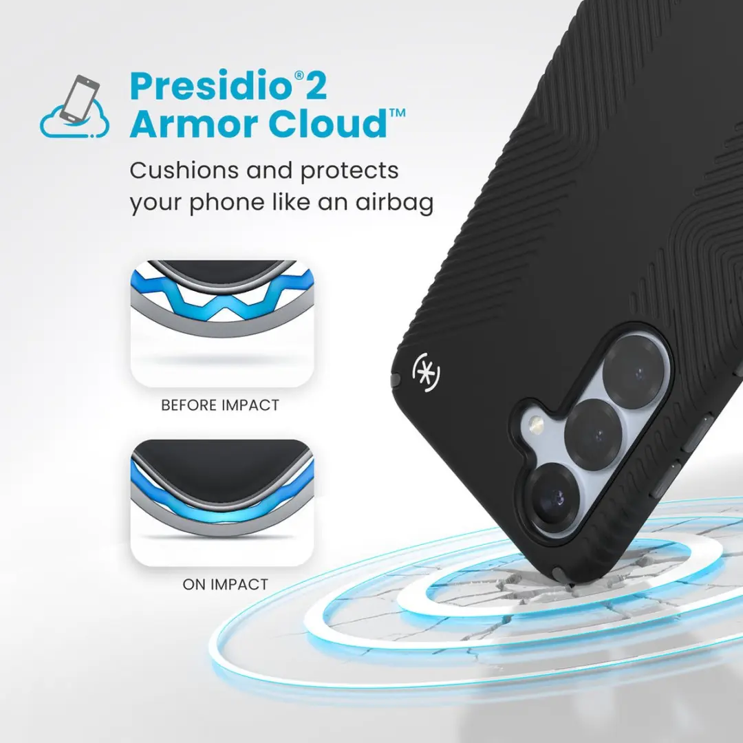 Speck Presidio2 Grip 150866-3205 Hoesje - Samsung Galaxy S24/S25 - Zwart - afbeelding 2 van 6