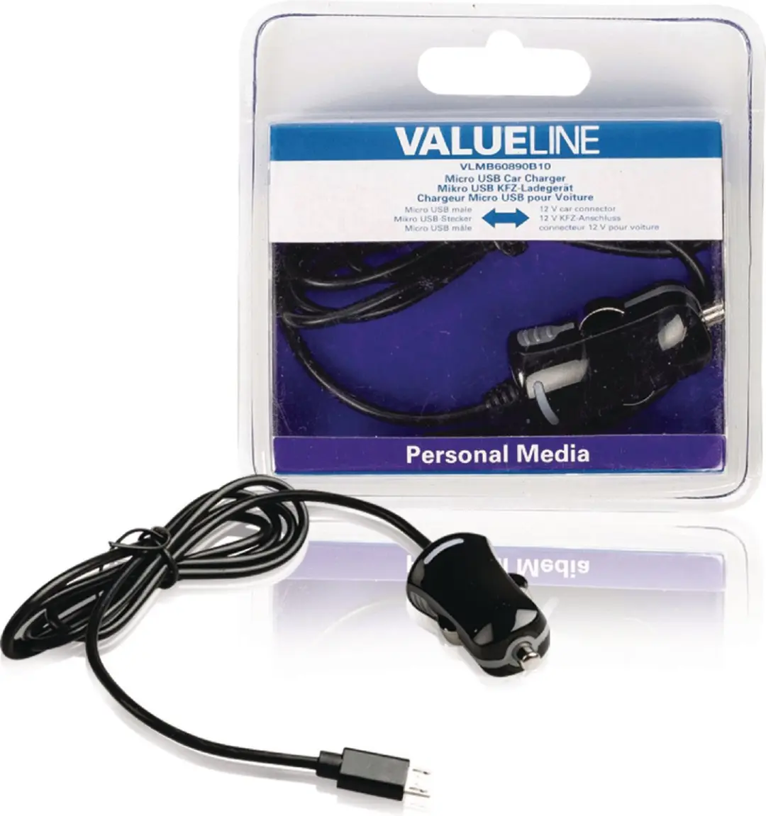 Valueline VLMB60890B10 oplader voor mobiele apparatuur Universeel Zwart DC Auto