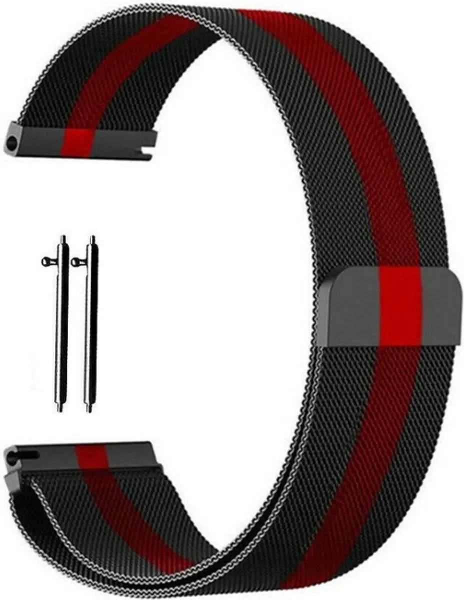 Strap-it® Samsung Galaxy Watch siliconen / leren bandje 45mm / 46mm